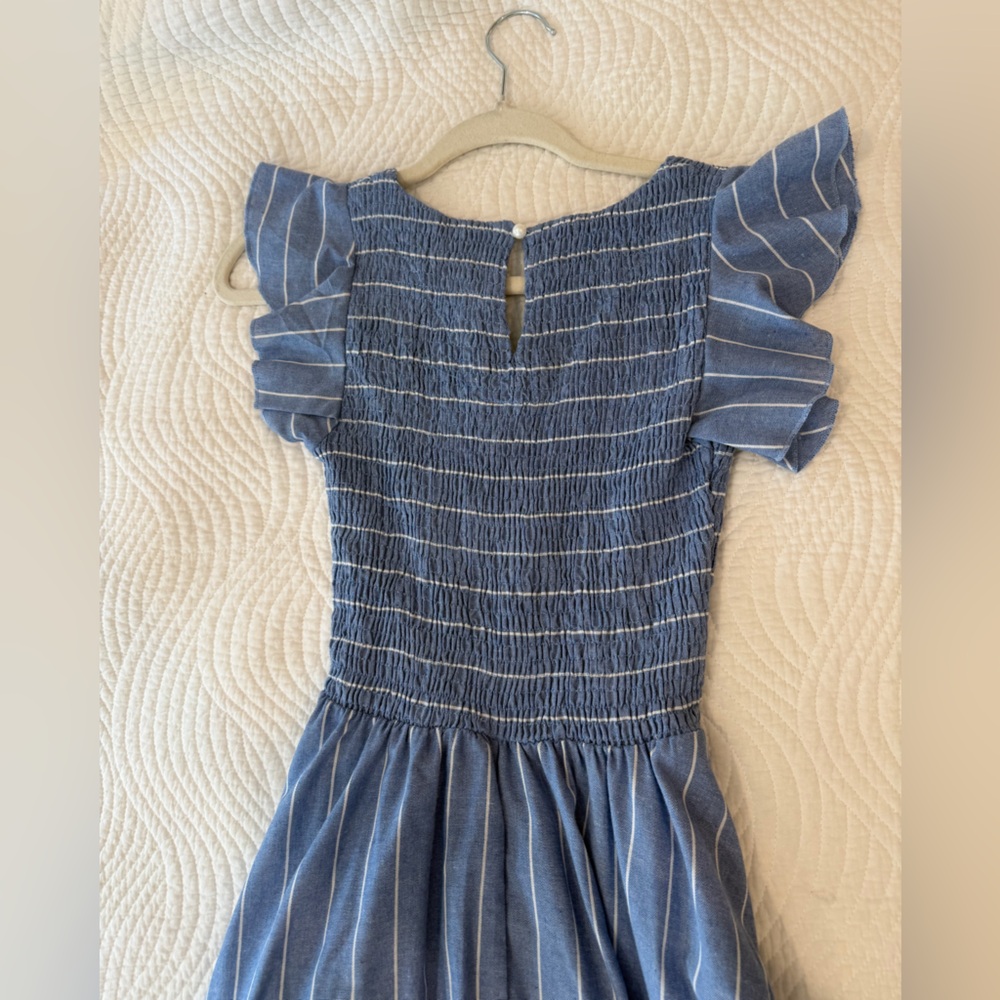Blue Striped Midi Dress - Picture 3 of 3